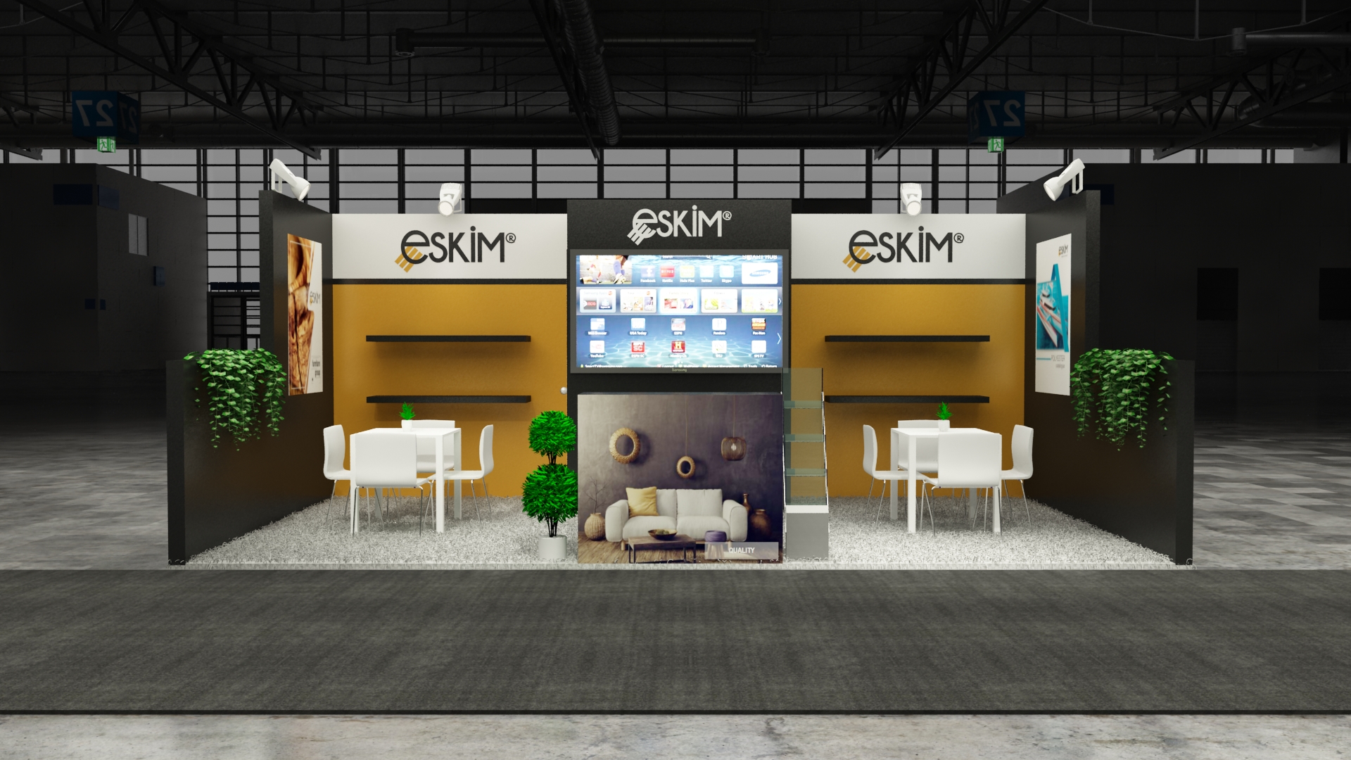 10×20 Exhibit Booth Rental 10-2036