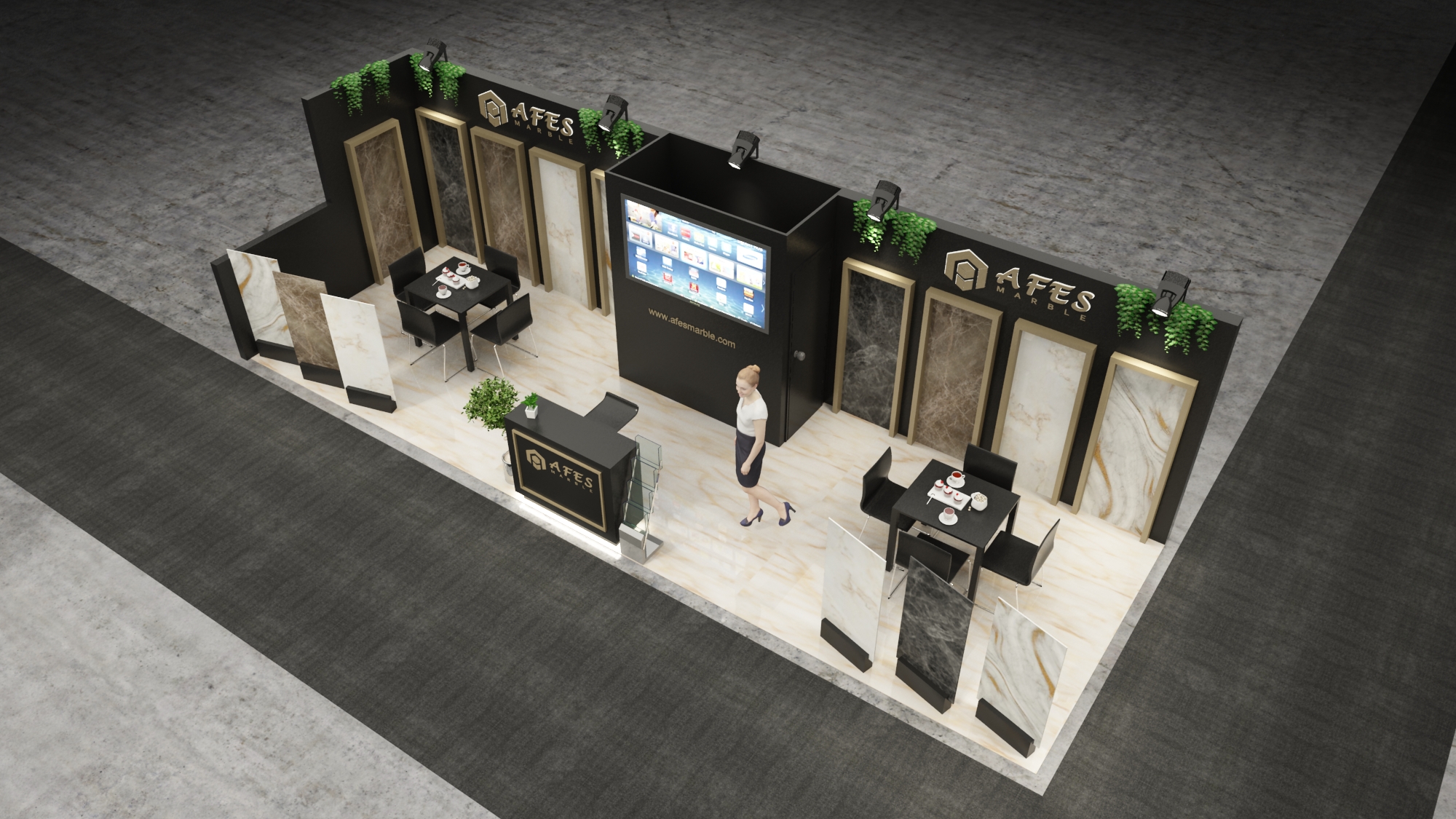 10×30 Exhibit Booth Rental 10-3001