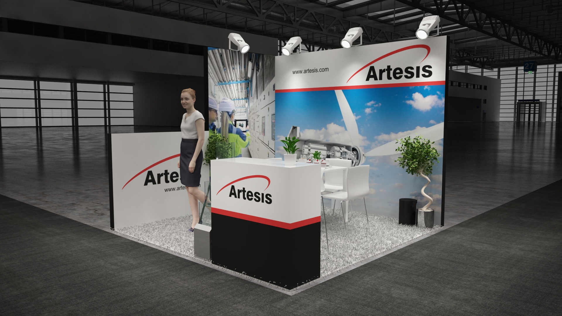 10×10 Exhibit Booth Rental 10-1007