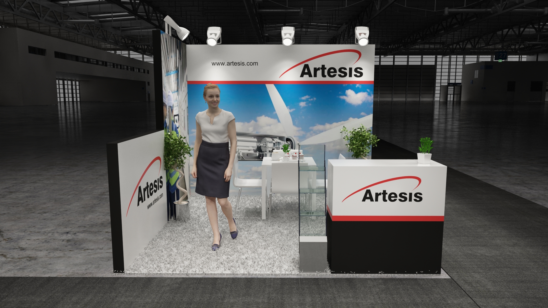 10×10 Exhibit Booth Rental 10-1007