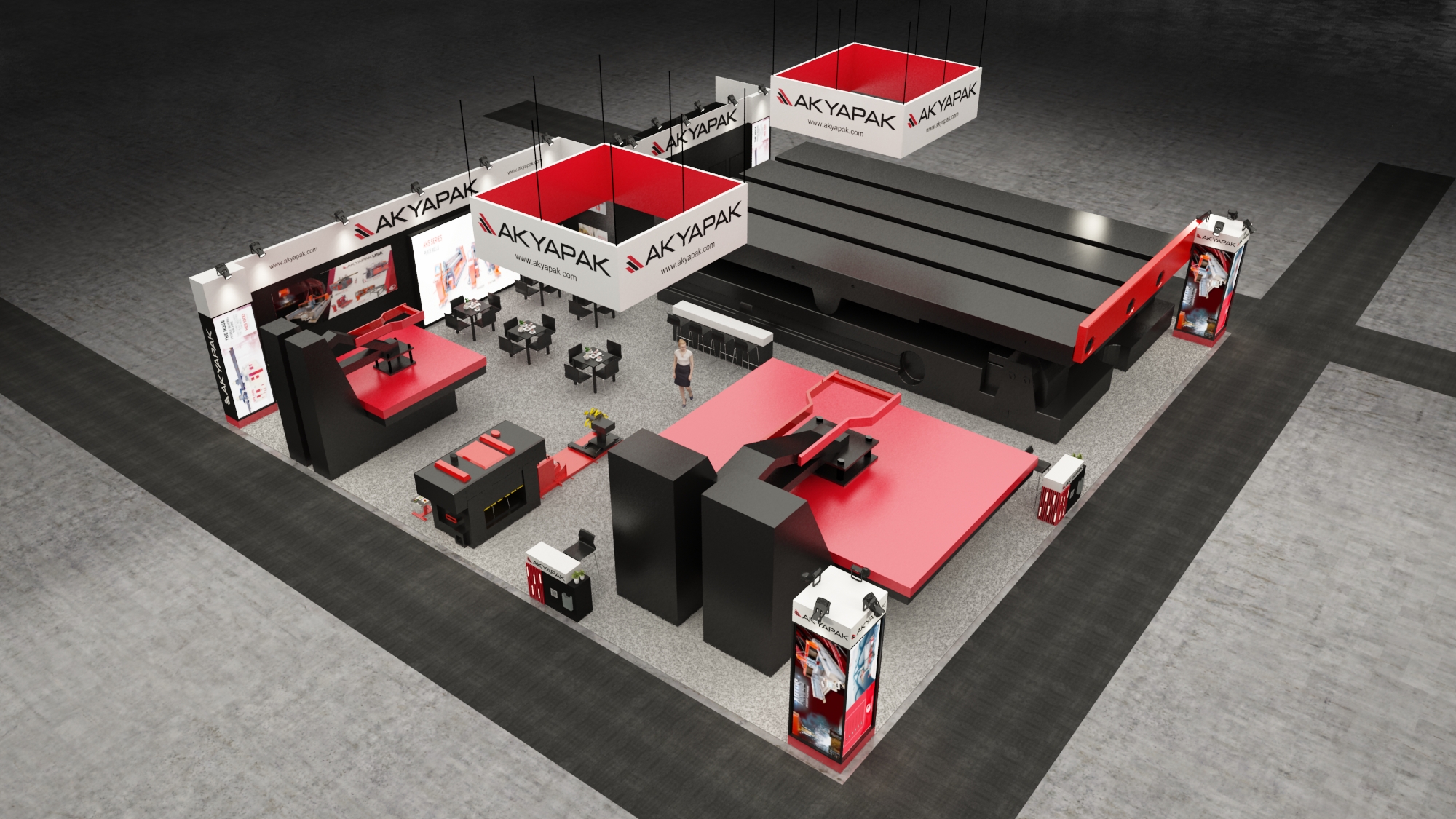 50×70 Exhibit Booth Rental 50-7002