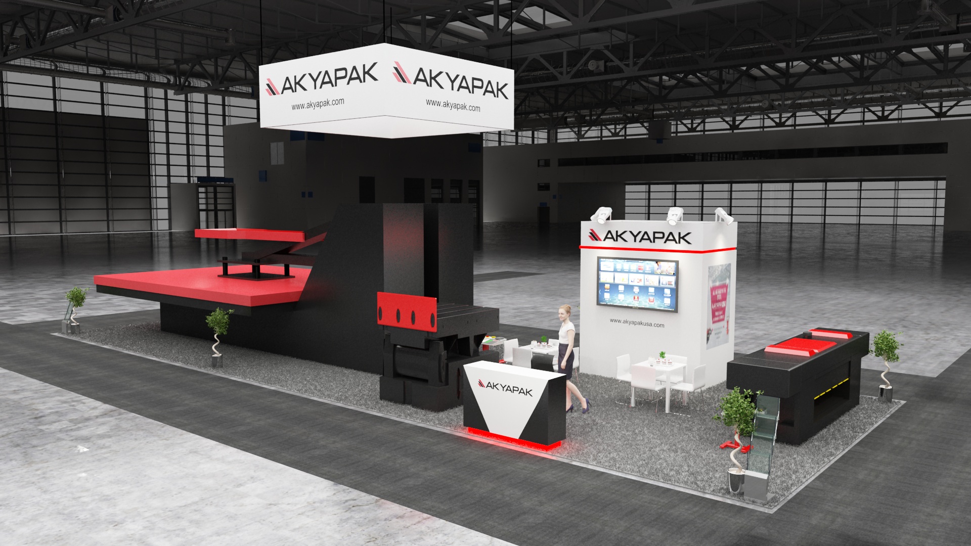 50×70 Exhibit Booth Rental 50-7003