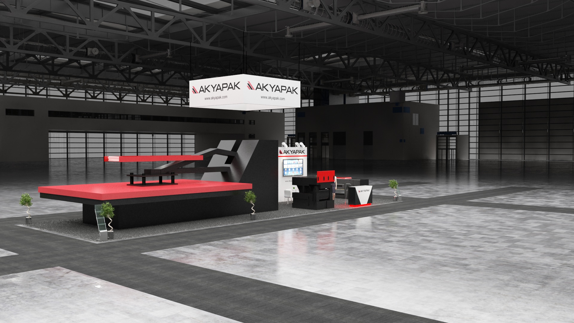 50×70 Exhibit Booth Rental 50-7003