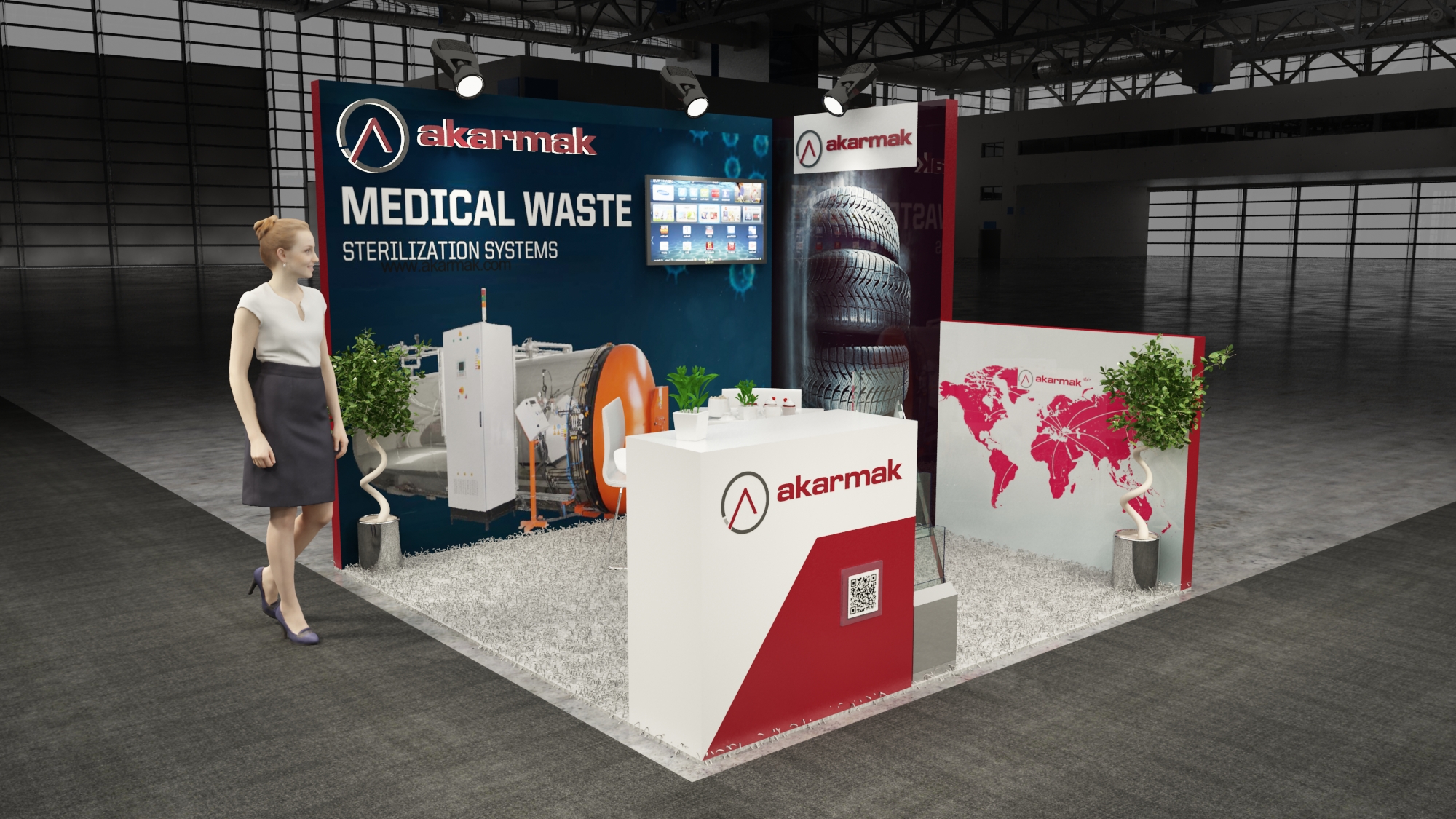 10×10 Exhibit Booth Rental 10-1008