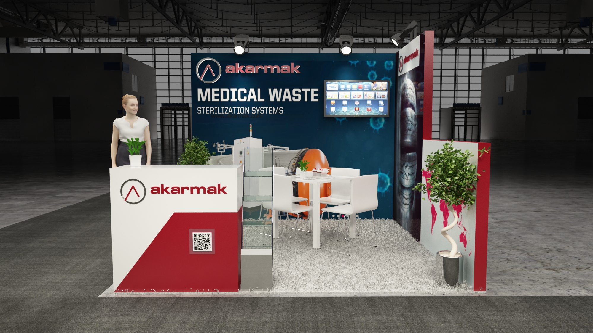10×10 Exhibit Booth Rental 10-1008