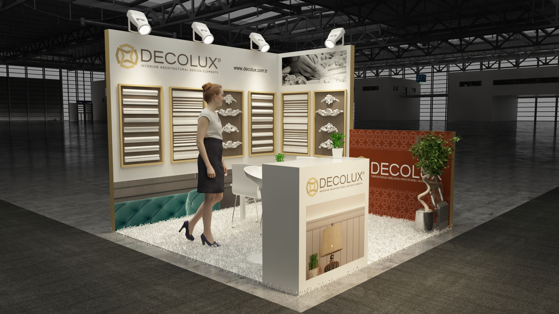 10×10 Exhibit Booth Rental 10-1001