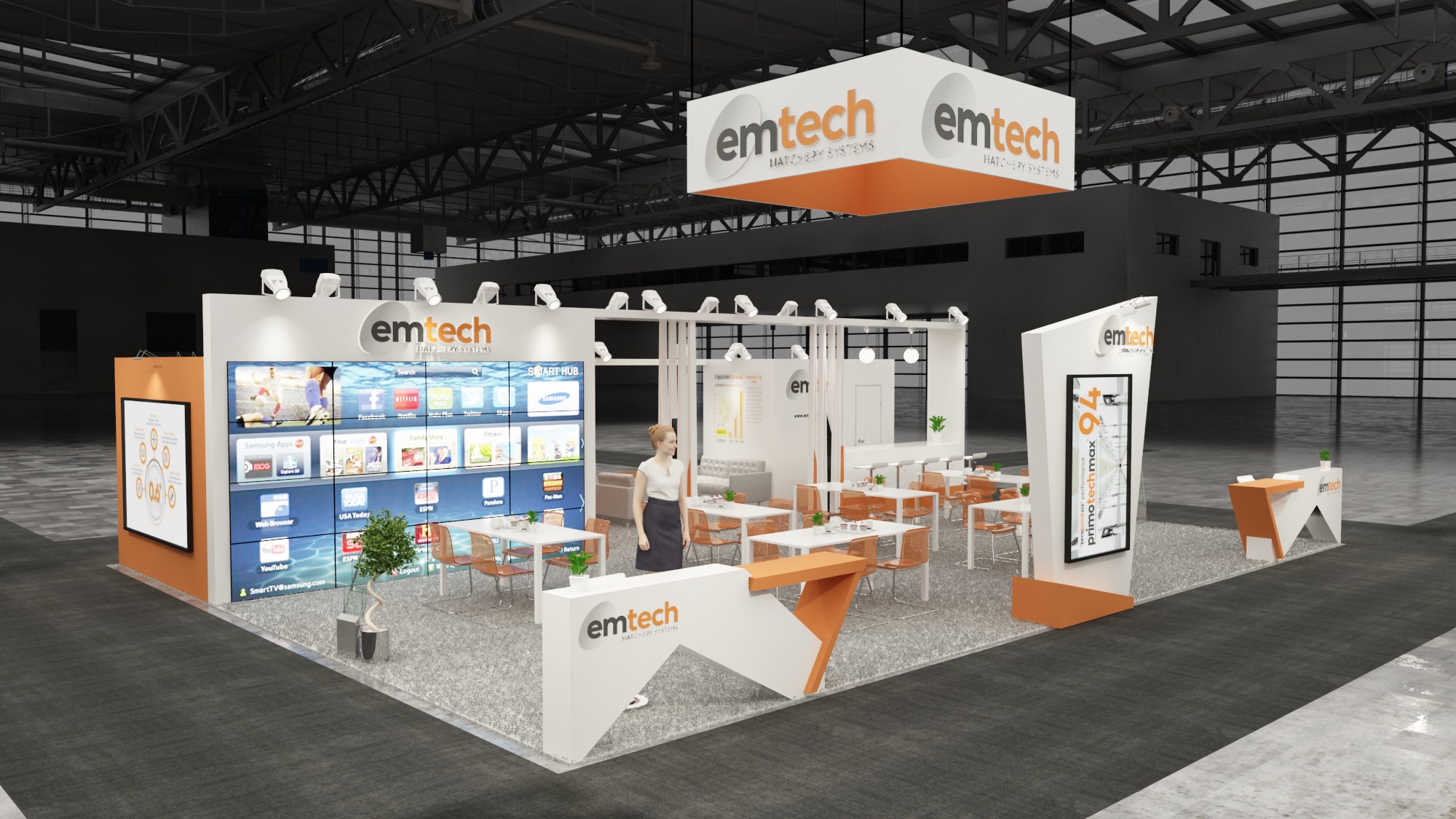 30×40 Exhibit Booth Rental 30-4004