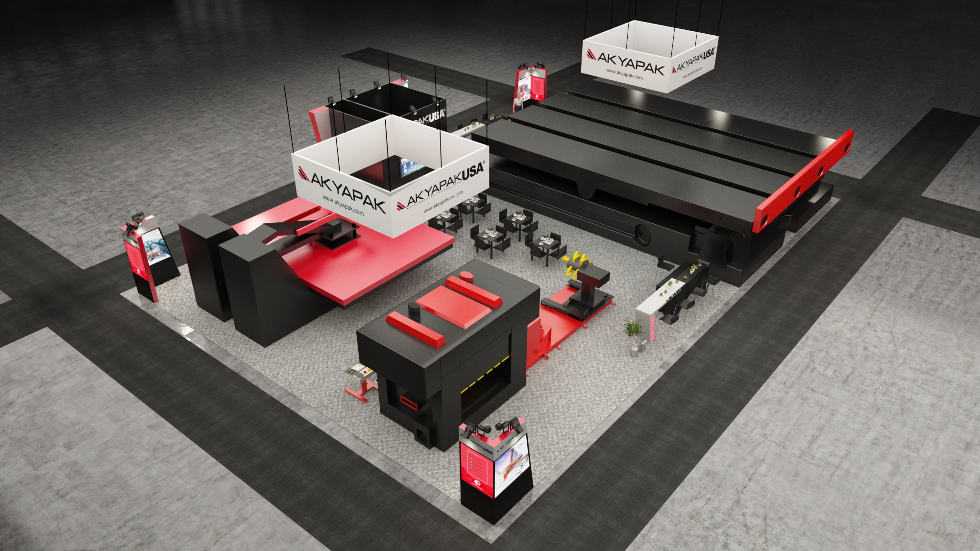 50×70 Exhibit Booth Rental 50-7001