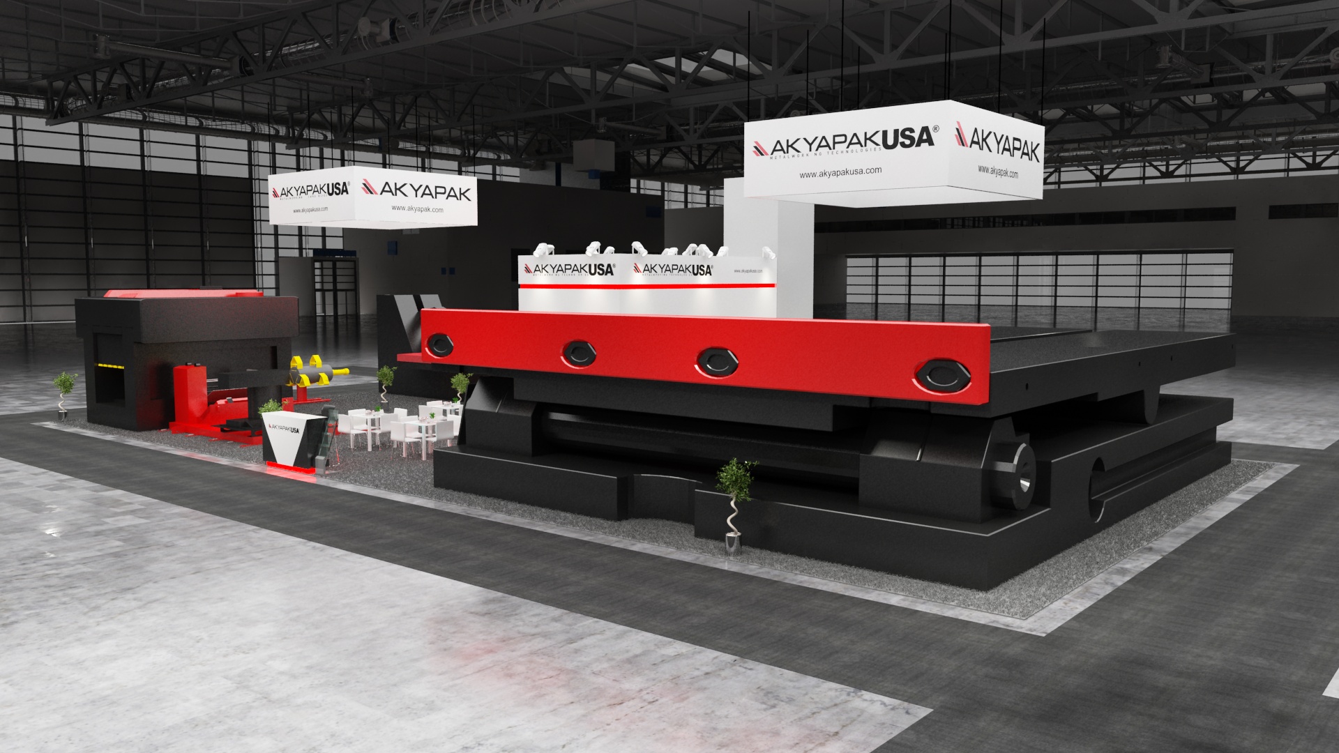 50×70 Exhibit Booth Rental 50-7004