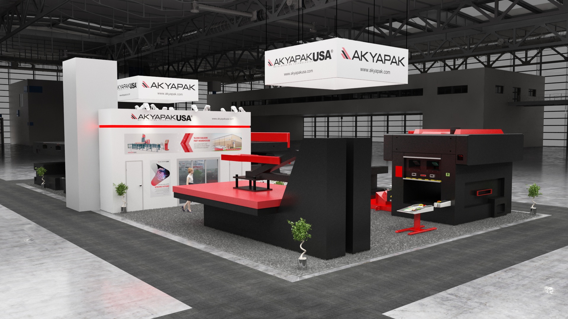 50×70 Exhibit Booth Rental 50-7004