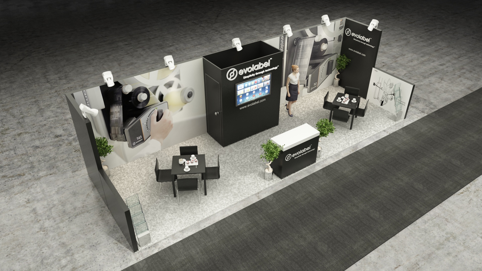 10×30 Exhibit Booth Rental 10-3006