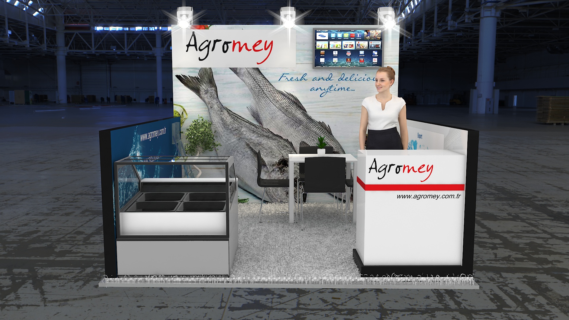 10×10 Exhibit Booth Rental 10-1003