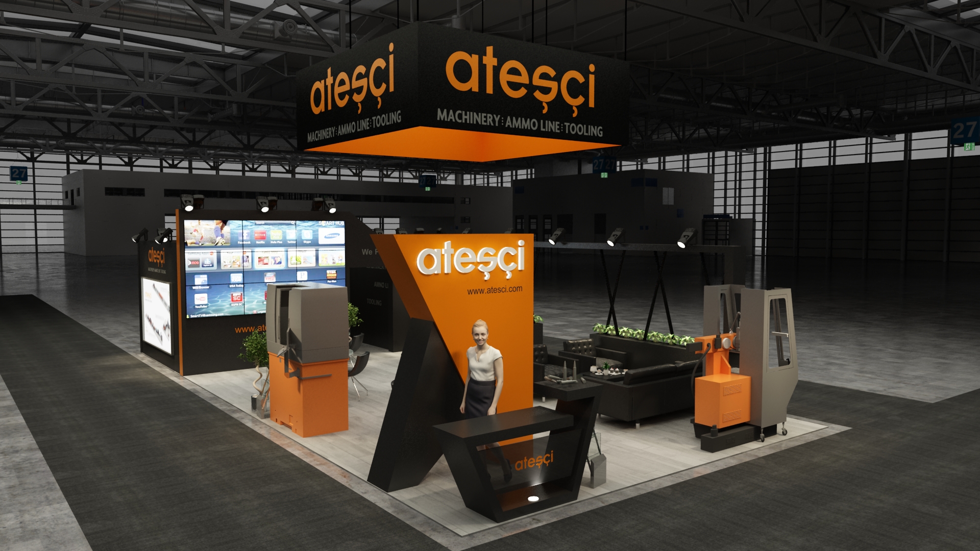 20×40 Exhibit Booth Rental 20-4001
