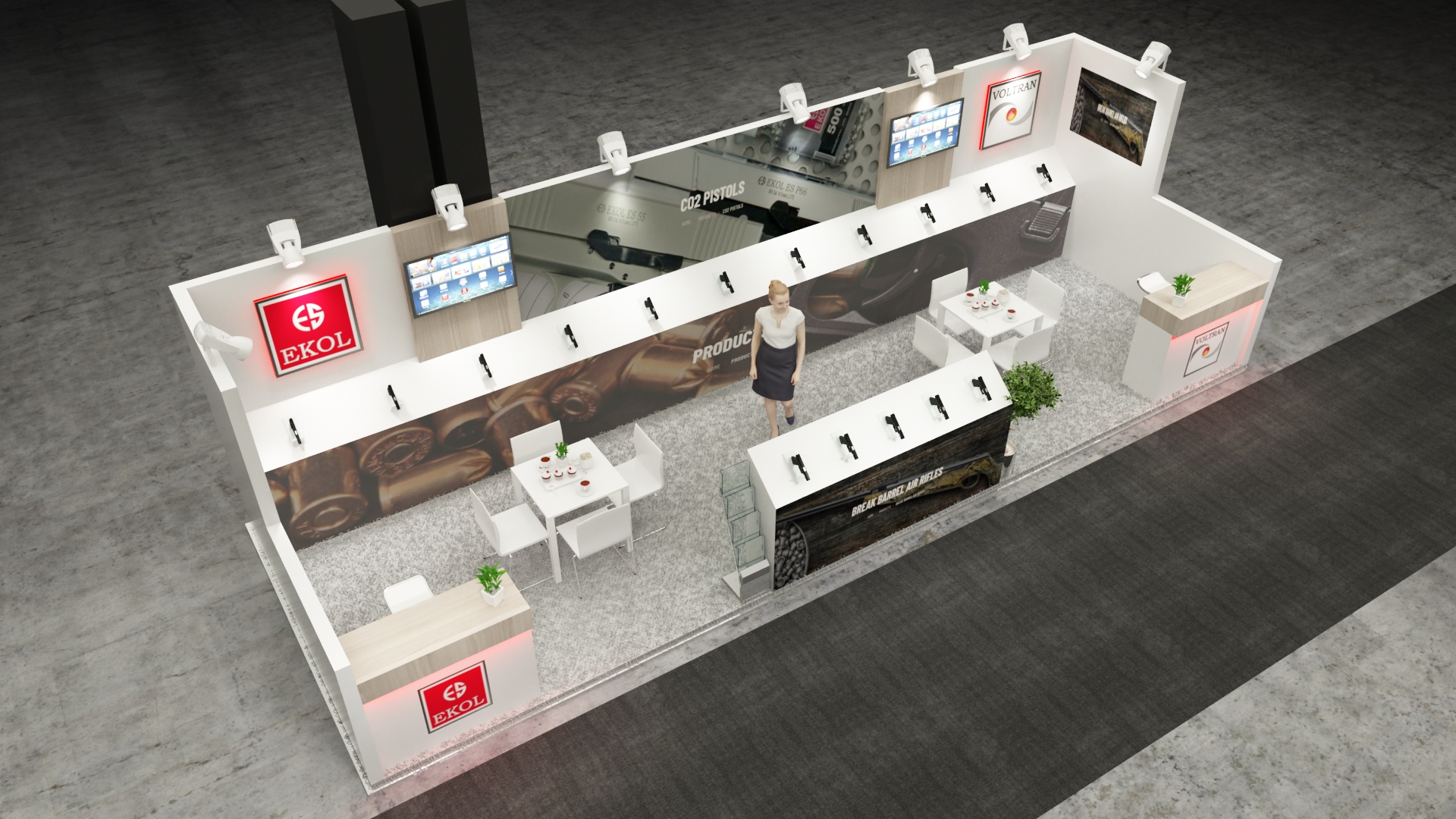 10×30 Exhibit Booth Rental 10-3008