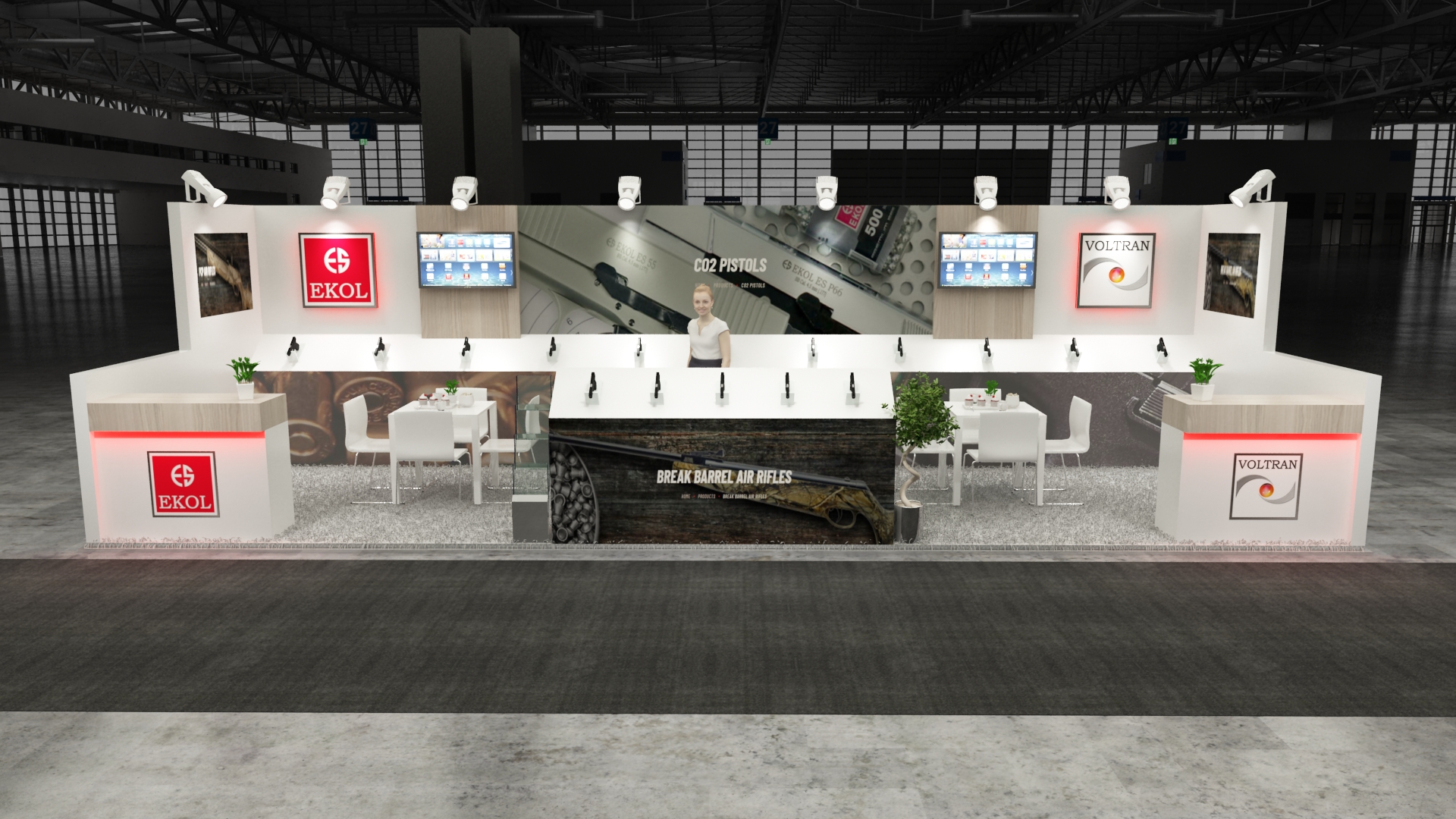 10×30 Exhibit Booth Rental 10-3008